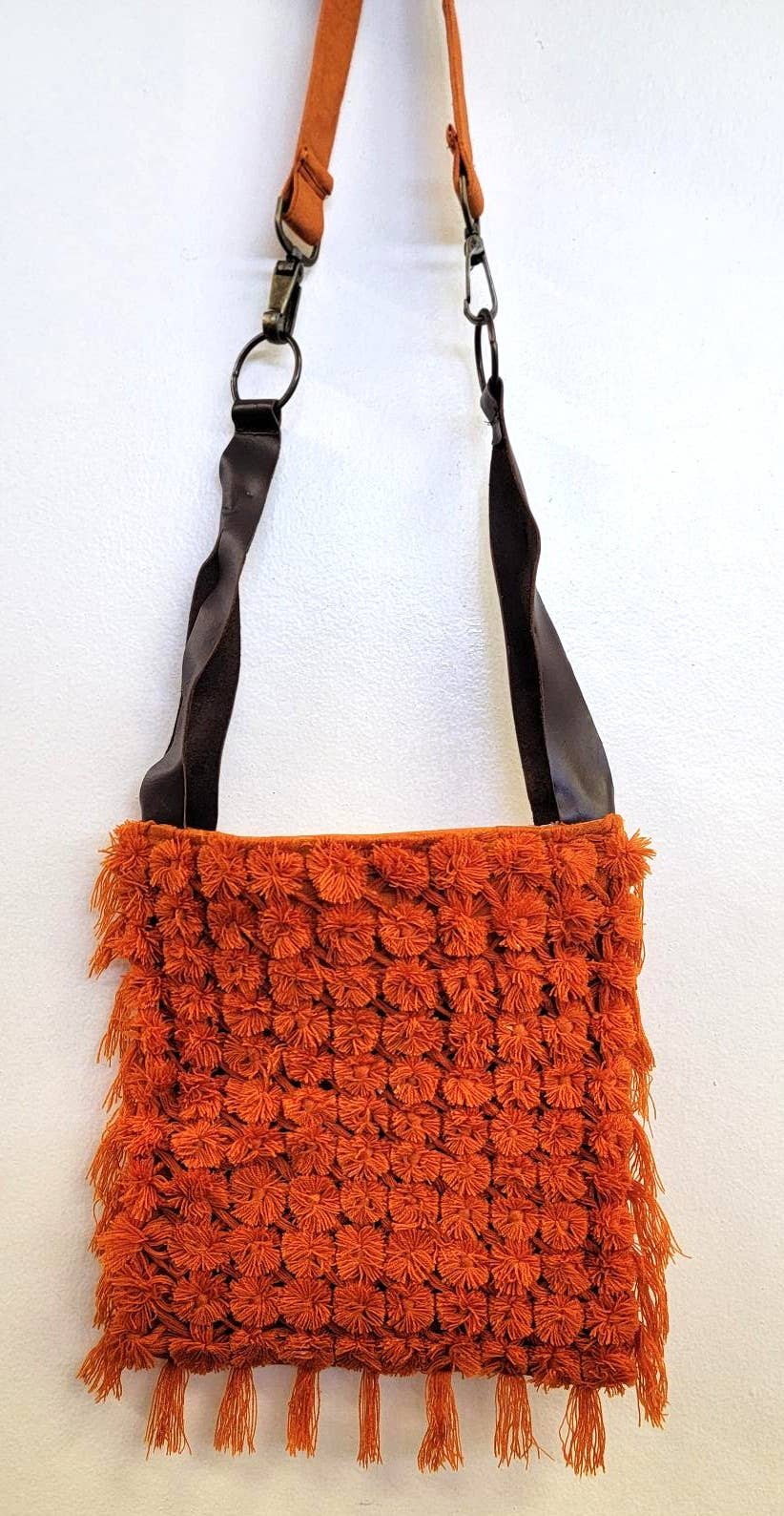 Bohemian Pom Pom Crossbody Bag