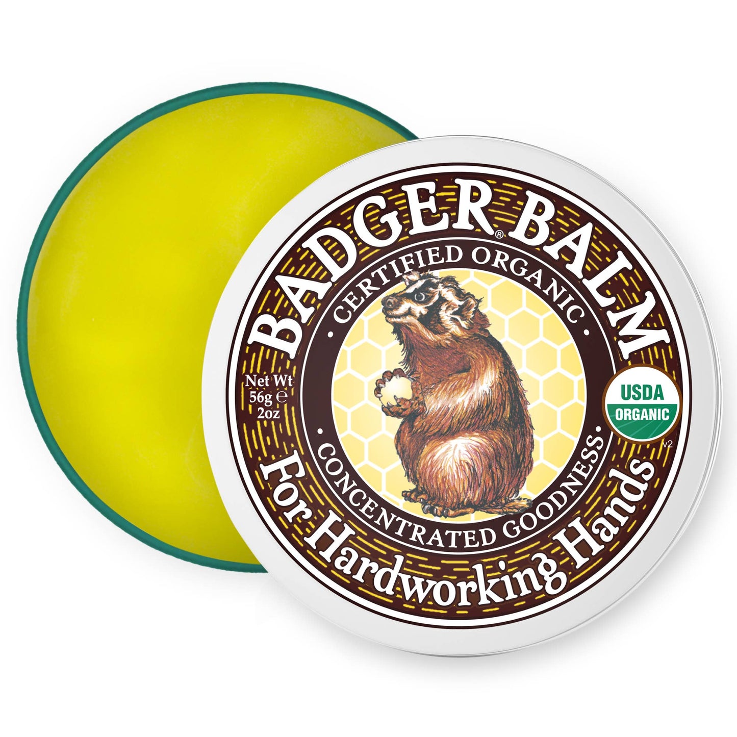 Hard Working Hands Balm, For Dry Cracked Hands - Badger 2oz