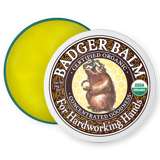 Hard Working Hands Balm, For Dry Cracked Hands - Badger 2oz
