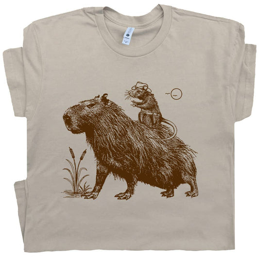 Capybara Shirt Funny Crazy Animal T Shirts Weird Retro Tee