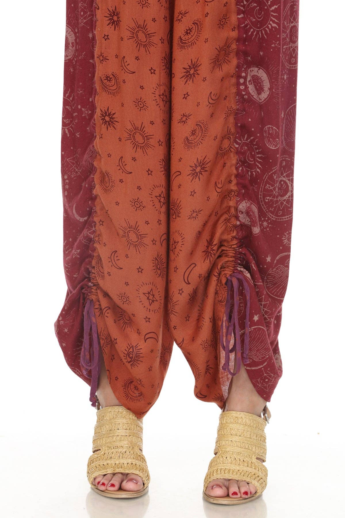 Celestial Patchwork Drawstring Pants