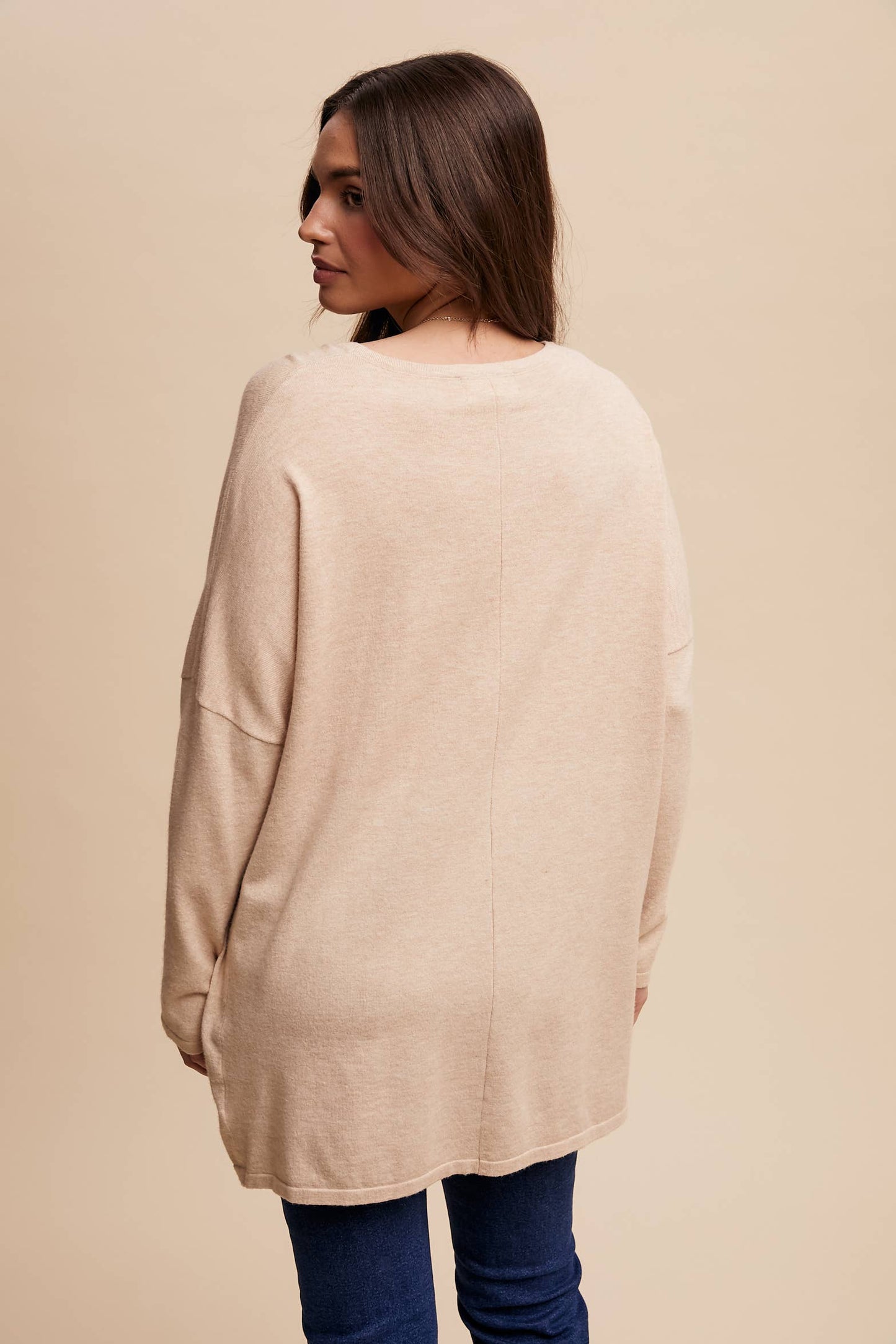 Cozy Knit Pocket Tunic Dress