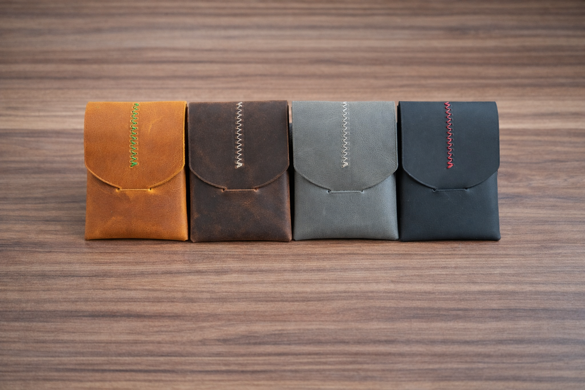 Leather Wallet Slim Handmade Card Holder for Men & Women