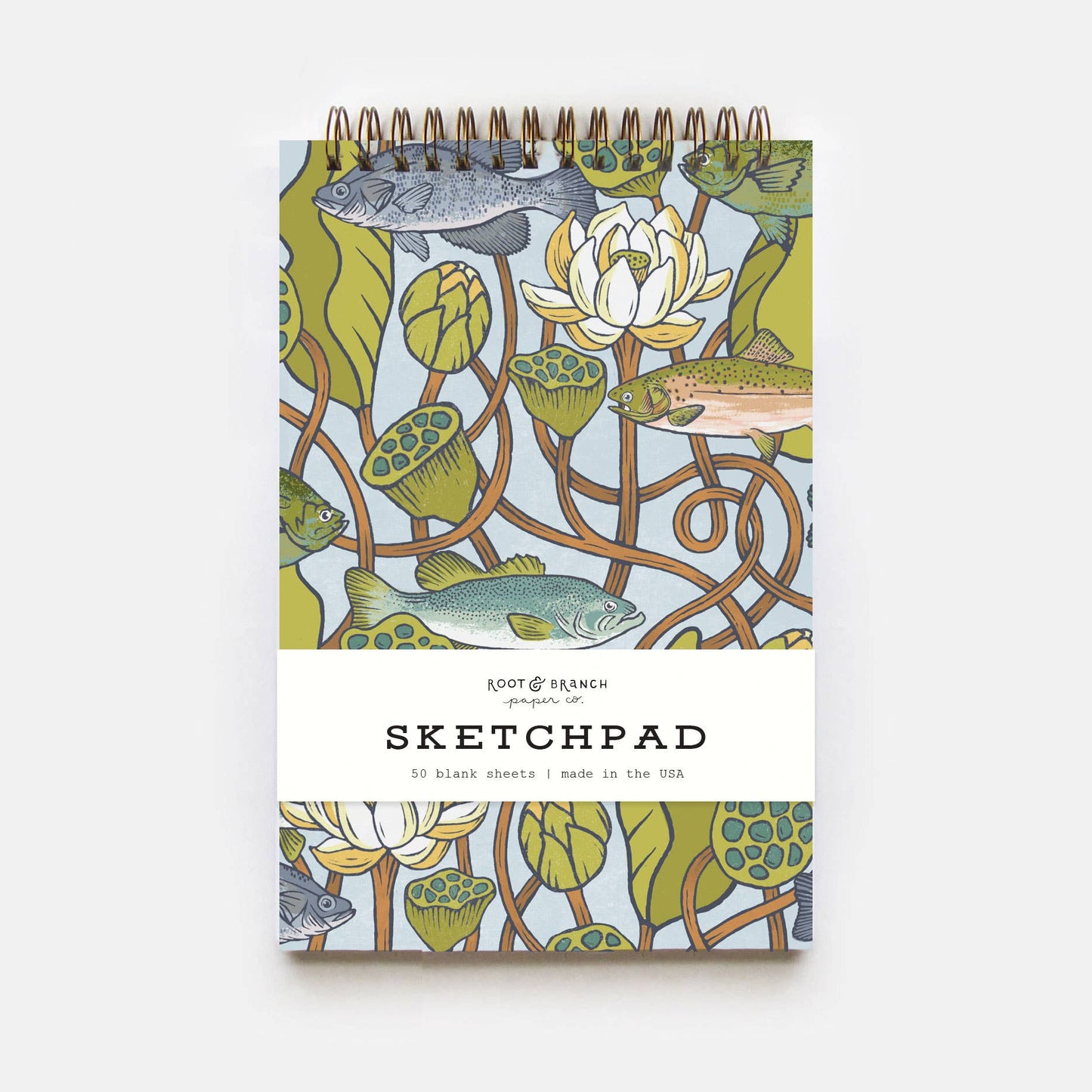 Lotus Pond Spiral Bound Sketchpad