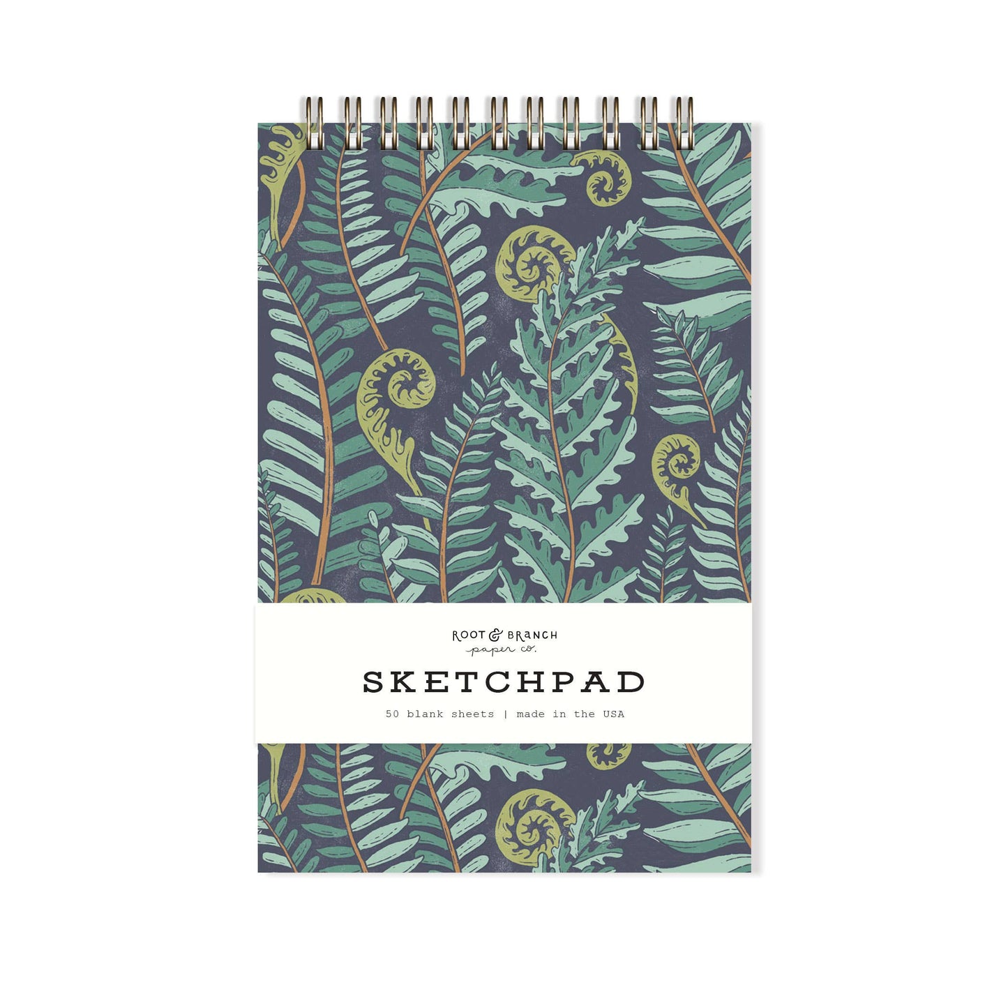 Forest Fern Spiral Bound Sketchpad