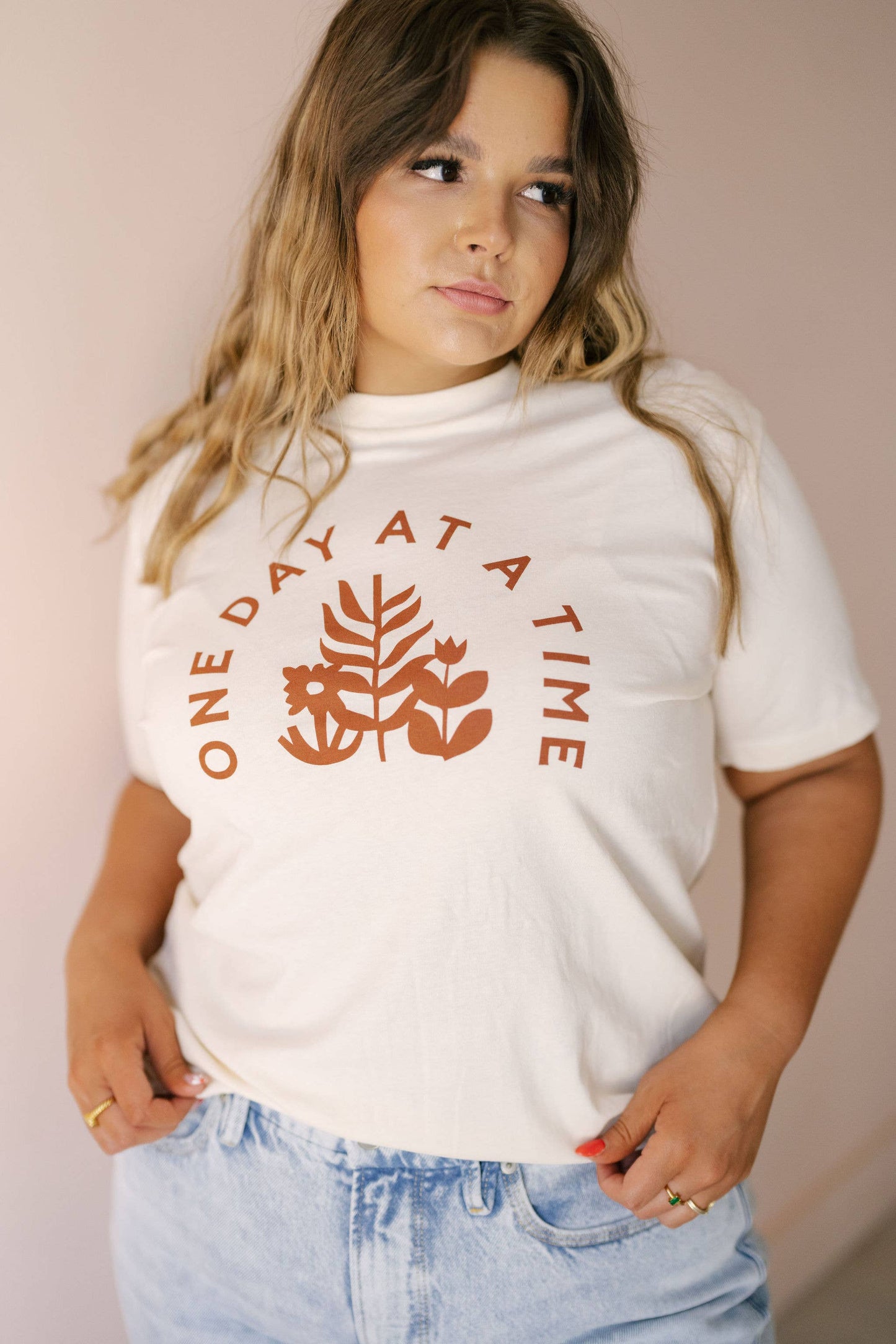 One Day At A Time, Women's Graphic Tee, Everyday T-Shirt