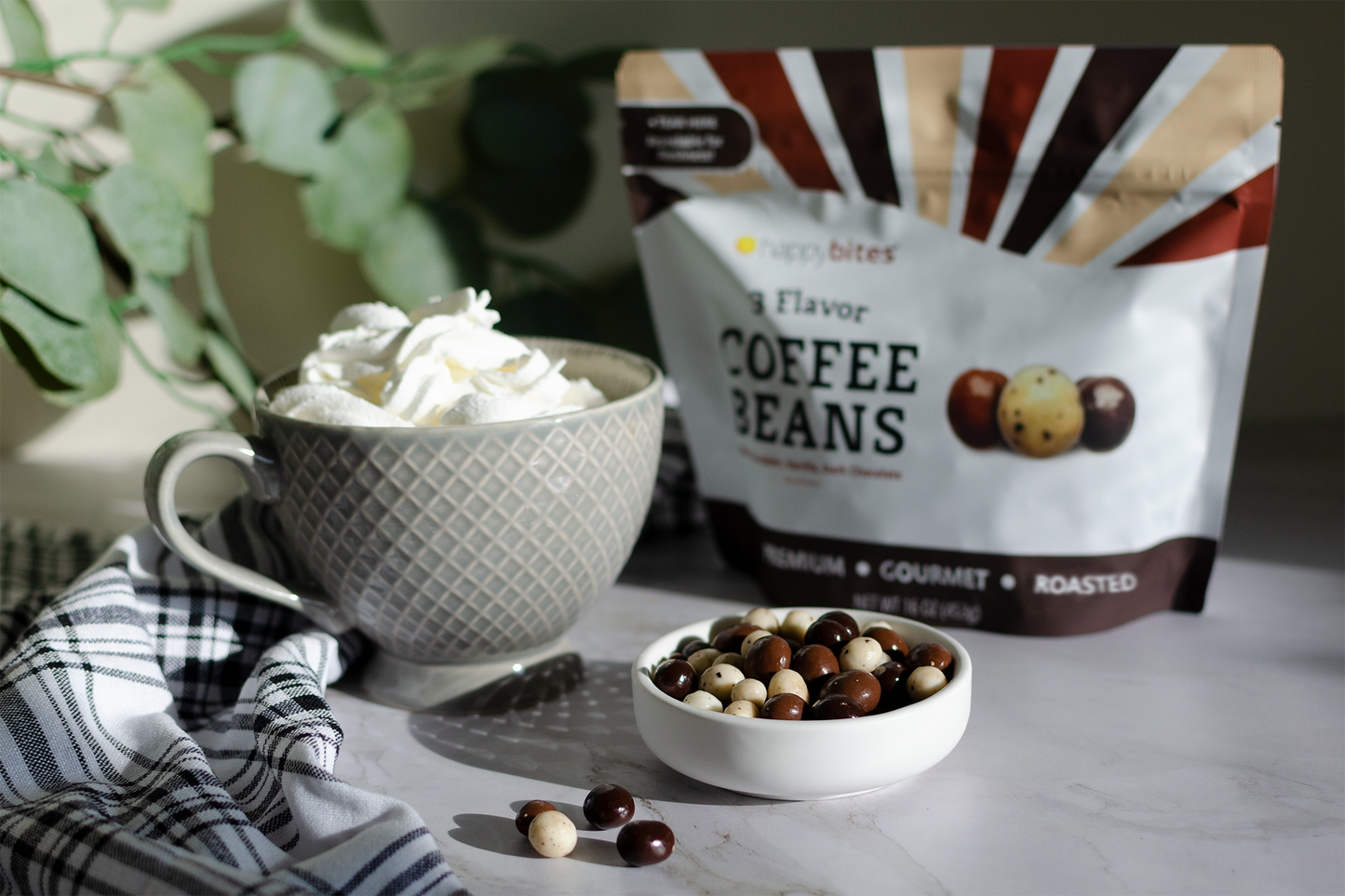 Happy Bites 3 Flavor Covered Coffee Beans (16 oz)