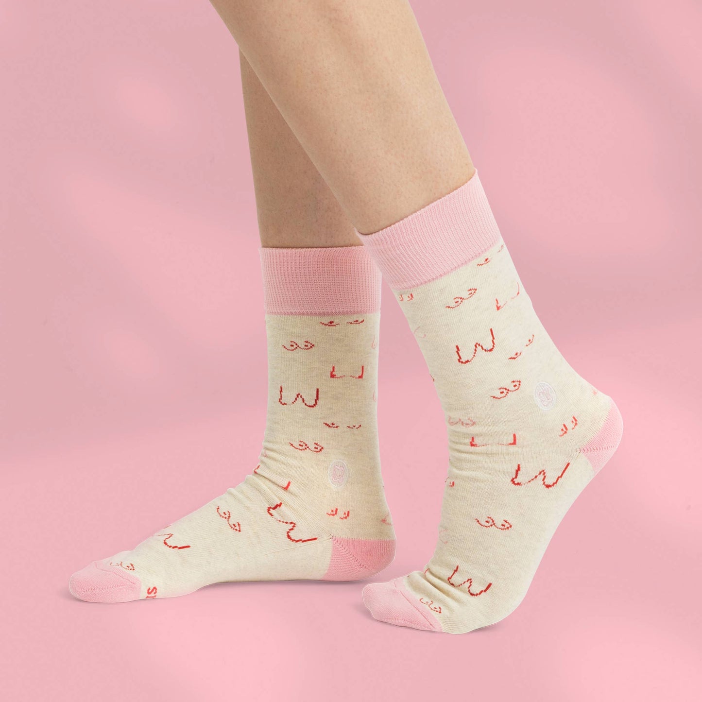 Socks that Support Self-Checks (Pink Tatas)