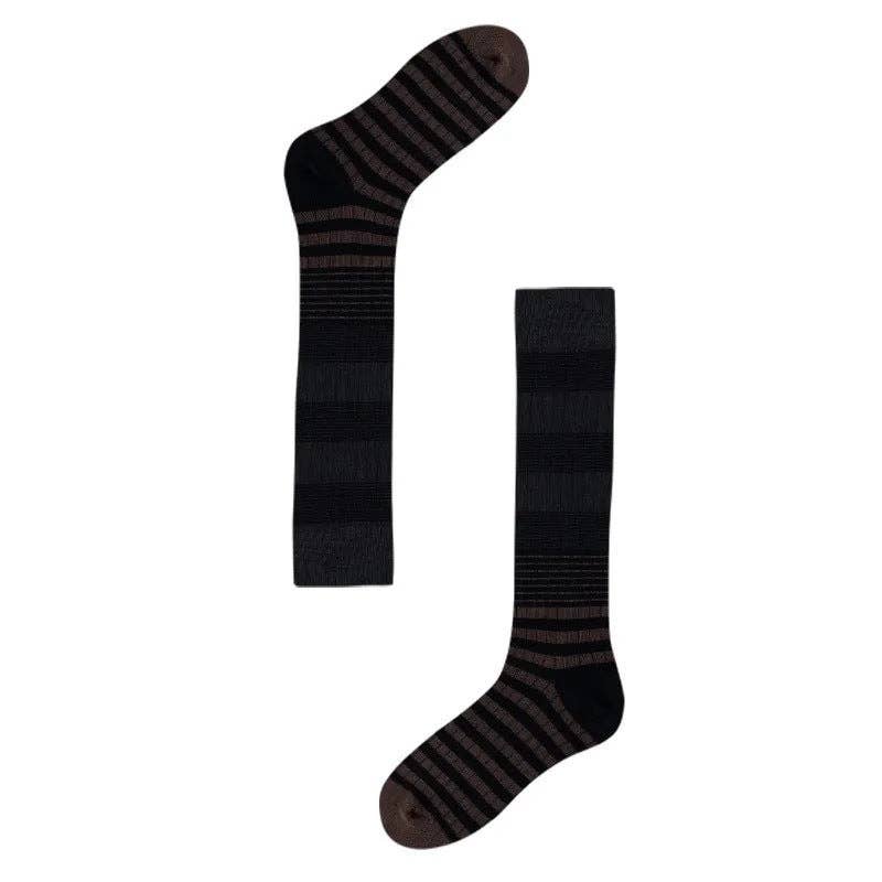 Color Block Striped Long Slouch Socks