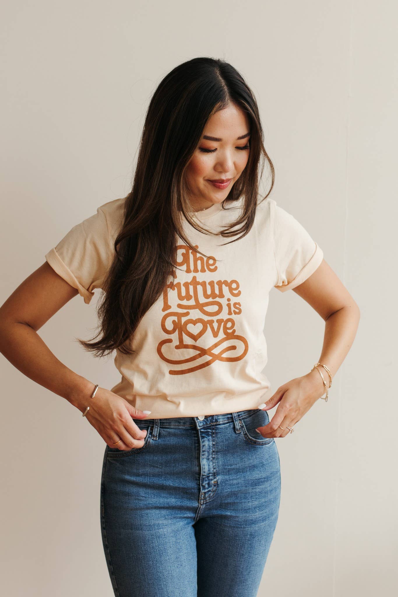 The Future is Love, Women's Organic Cotton Graphic T-Shirt