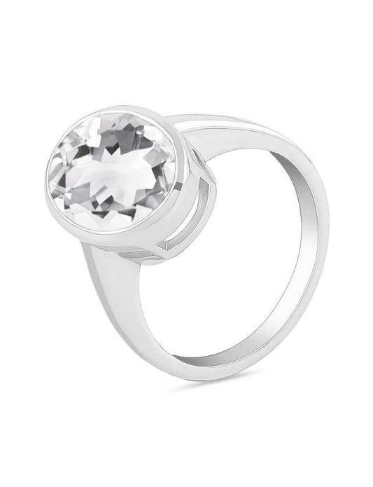 Crystal (10x14) Gemstone Ring  | Size 8