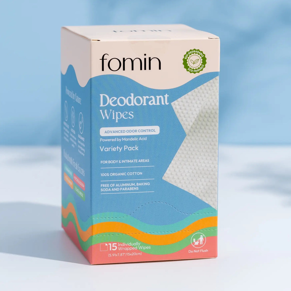 Variety Pack Deodorant Wipes | pH-Balanced Odor Control | Body Care