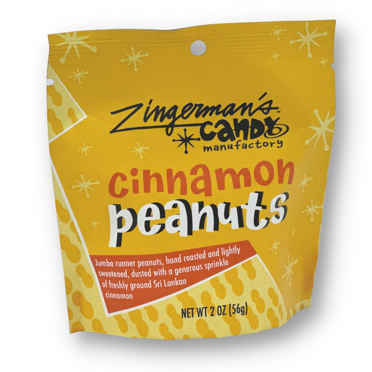 Handmade Butter Roasted Cinnamon Peanuts - Grab n Go Pouch 2oz.