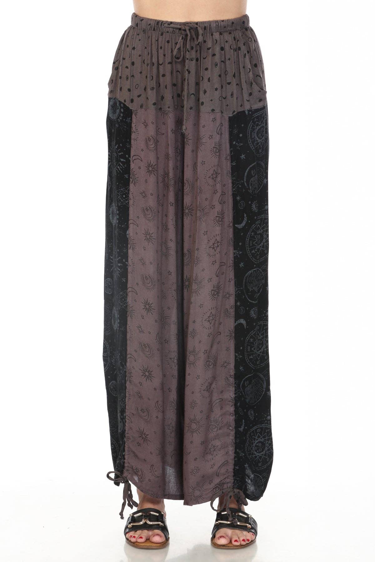 Celestial Patchwork Drawstring Pants