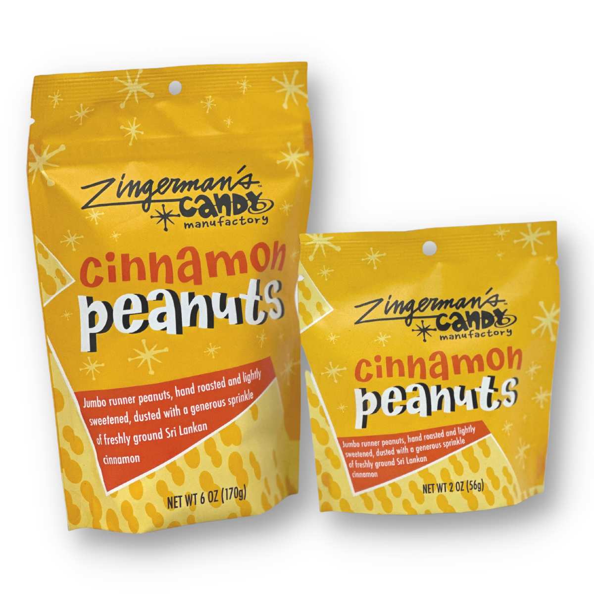 Handmade Butter Roasted Cinnamon Peanuts - Grab n Go Pouch 2oz.