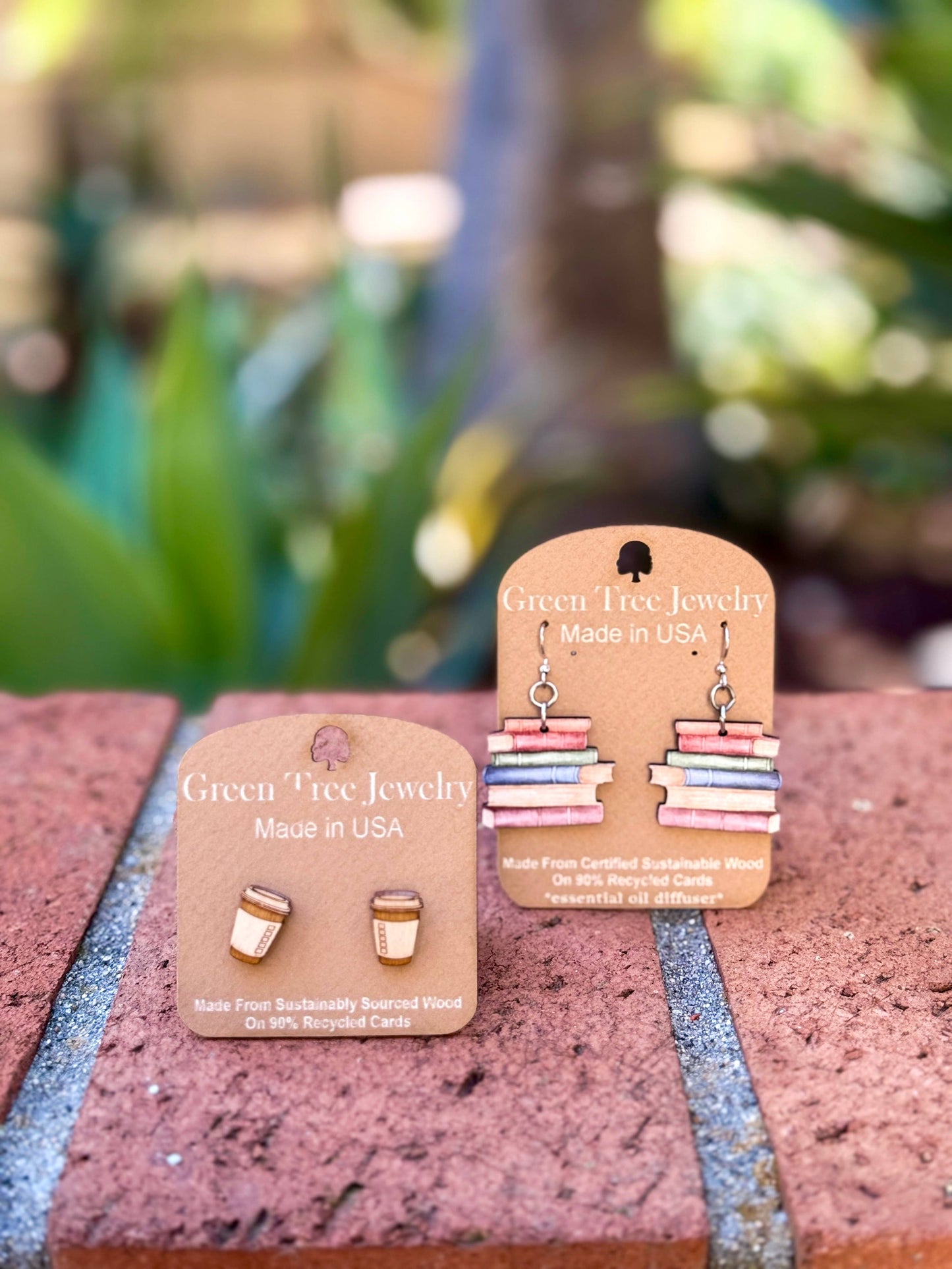 Book Dangle Earrings - 2D