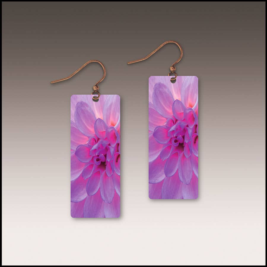 Blush Dahlia Banner Handmade Earrings