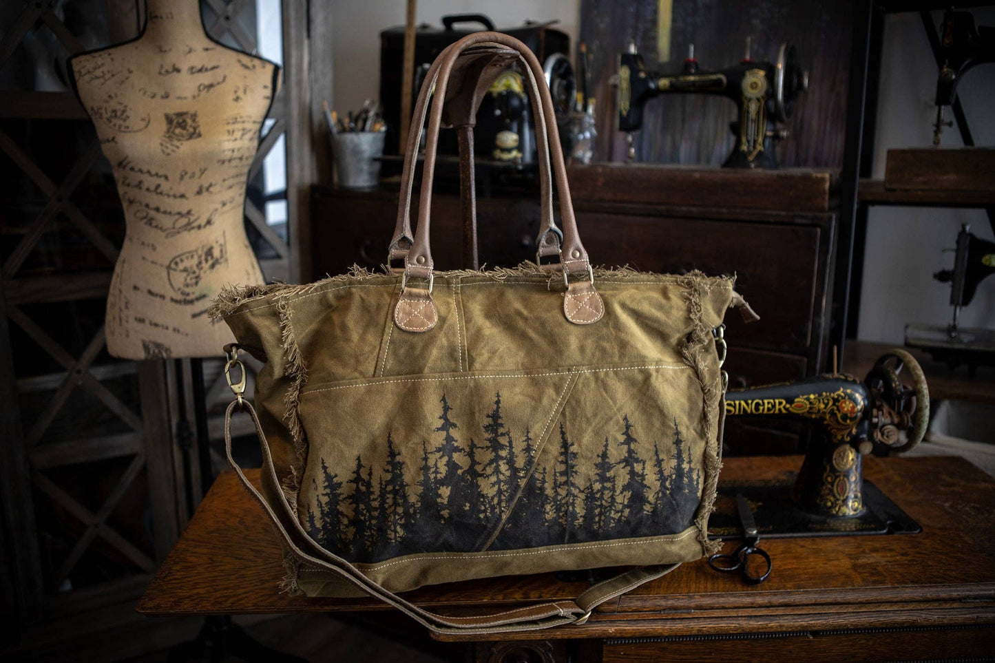 Spruce Tree Forrest Recycled Canvas Weekender