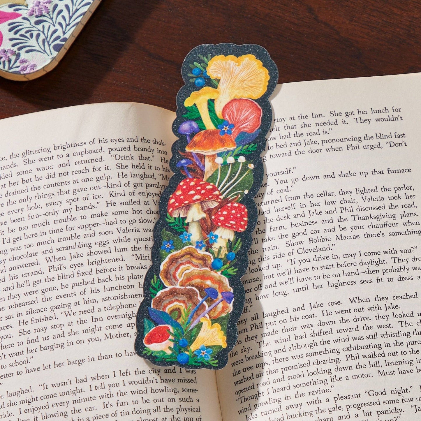 World of Mushrooms Paper Bookmark