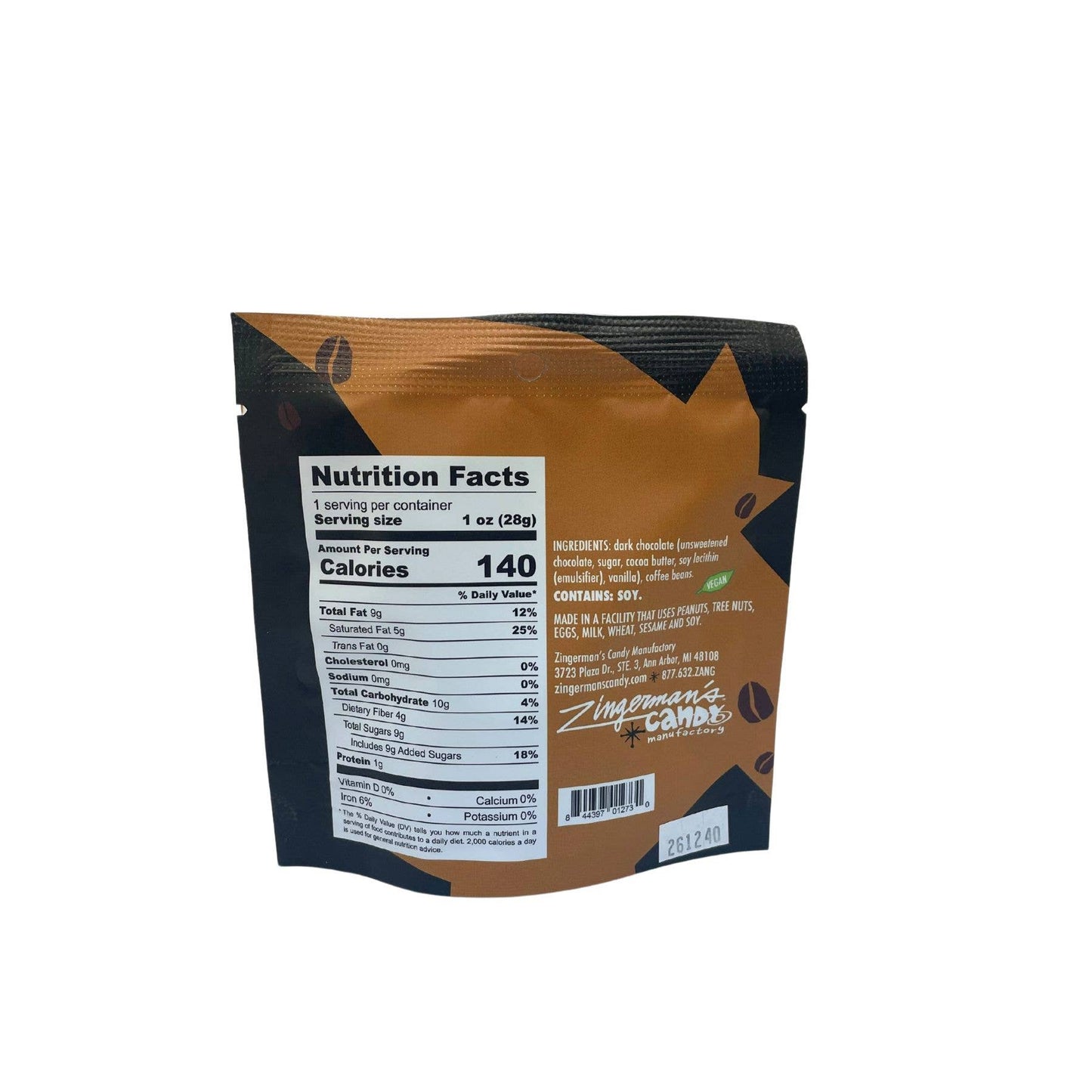Handmade, Chocolate Espresso Beans -  1oz. Grab n Go Pouch