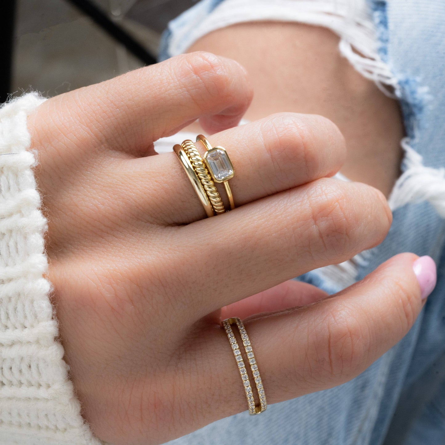 Baguette Bezel Ring