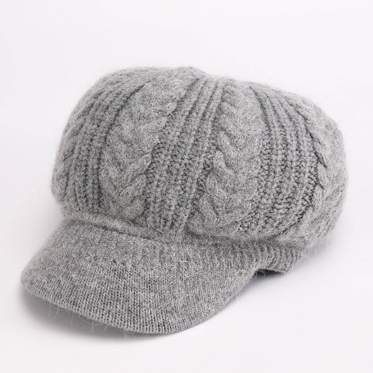 Casual Cable Knit Fleece-Lined Warm Beanie Hat