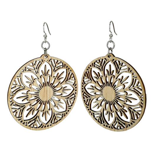Earth Flower Bamboo Earrings