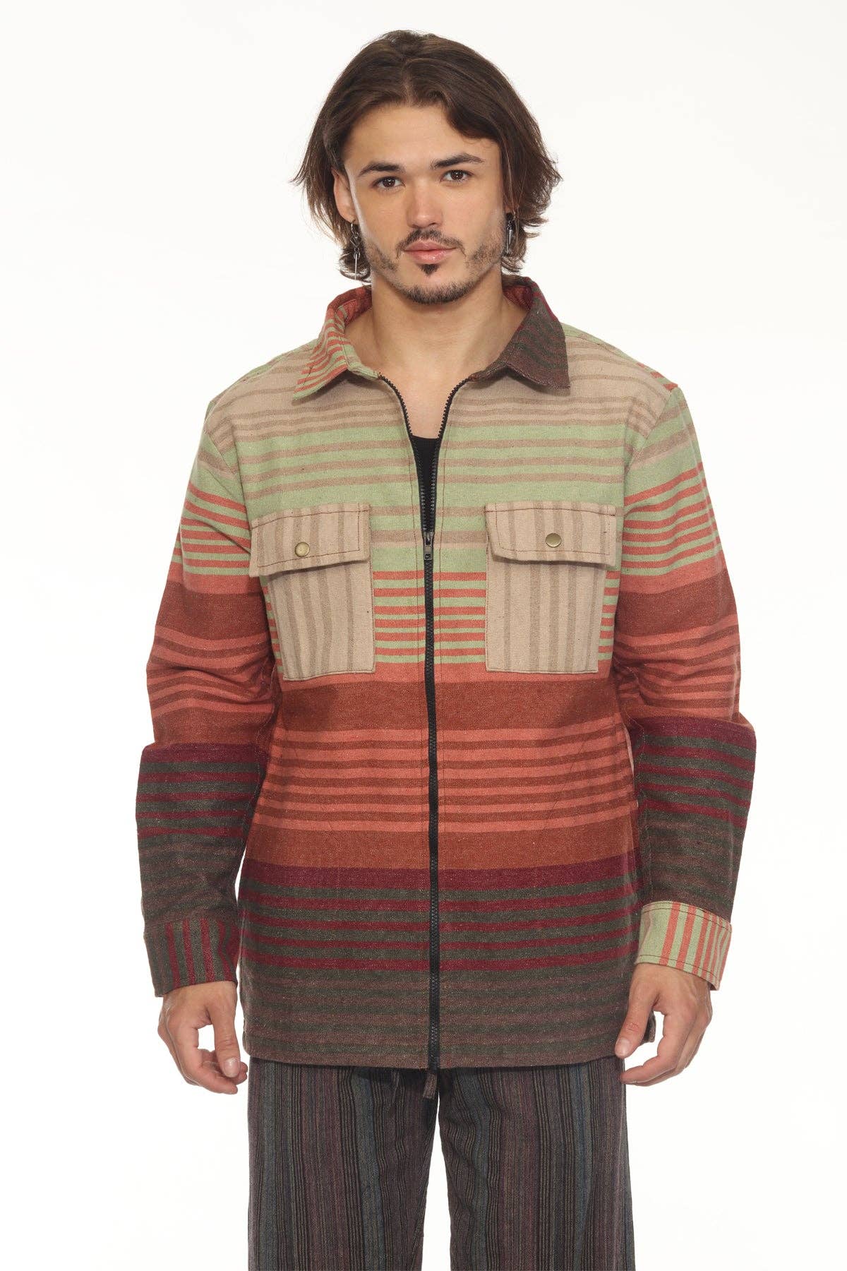 Sediment Zipper Shirt Jacket