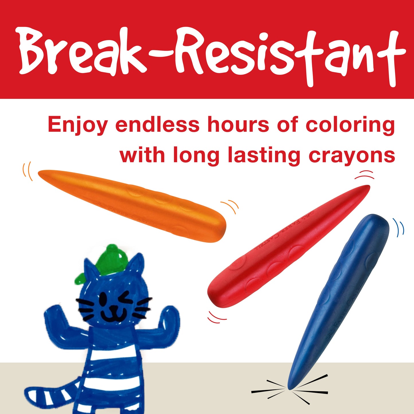 Little Creatives Easy Grasp Finger Crayons Set of 6