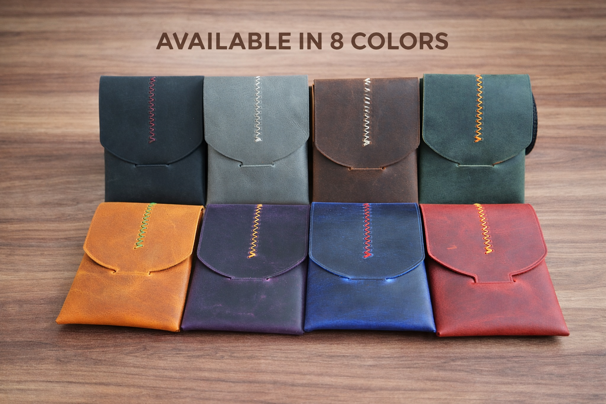 Leather Wallet Slim Handmade Card Holder for Men & Women