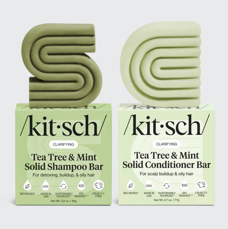 Tea Tree & Mint Clarifying Shampoo & Conditioner Bar Combo