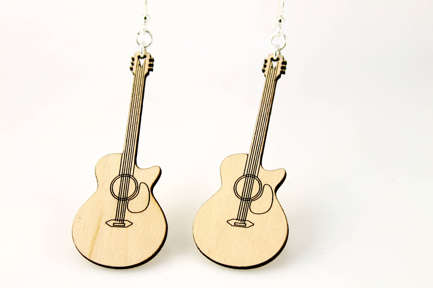 Cut-Away Guitar Earrings