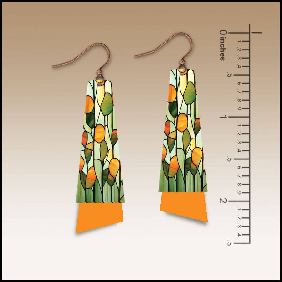Stained Glass Flutter Multilayer Earrings