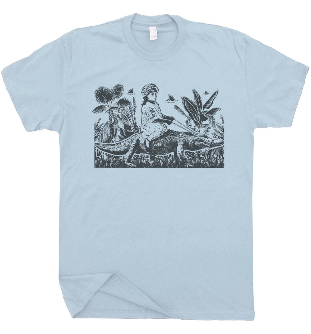 Alligator Girl Shirt Weird Odd Novelty Cool Graphic Shirts