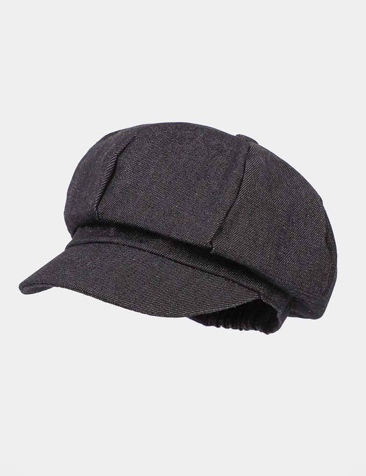 Vintage Denim Newsboy Cap Octagonal Baker Boy Hat