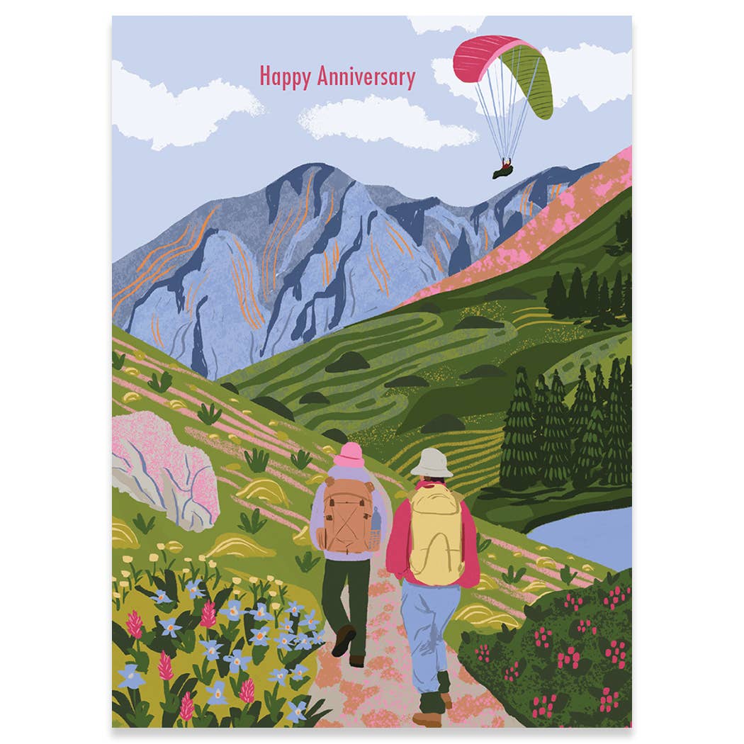 HIKING ANNIVERSARY GREETING CARD 4.5 x 6.25"