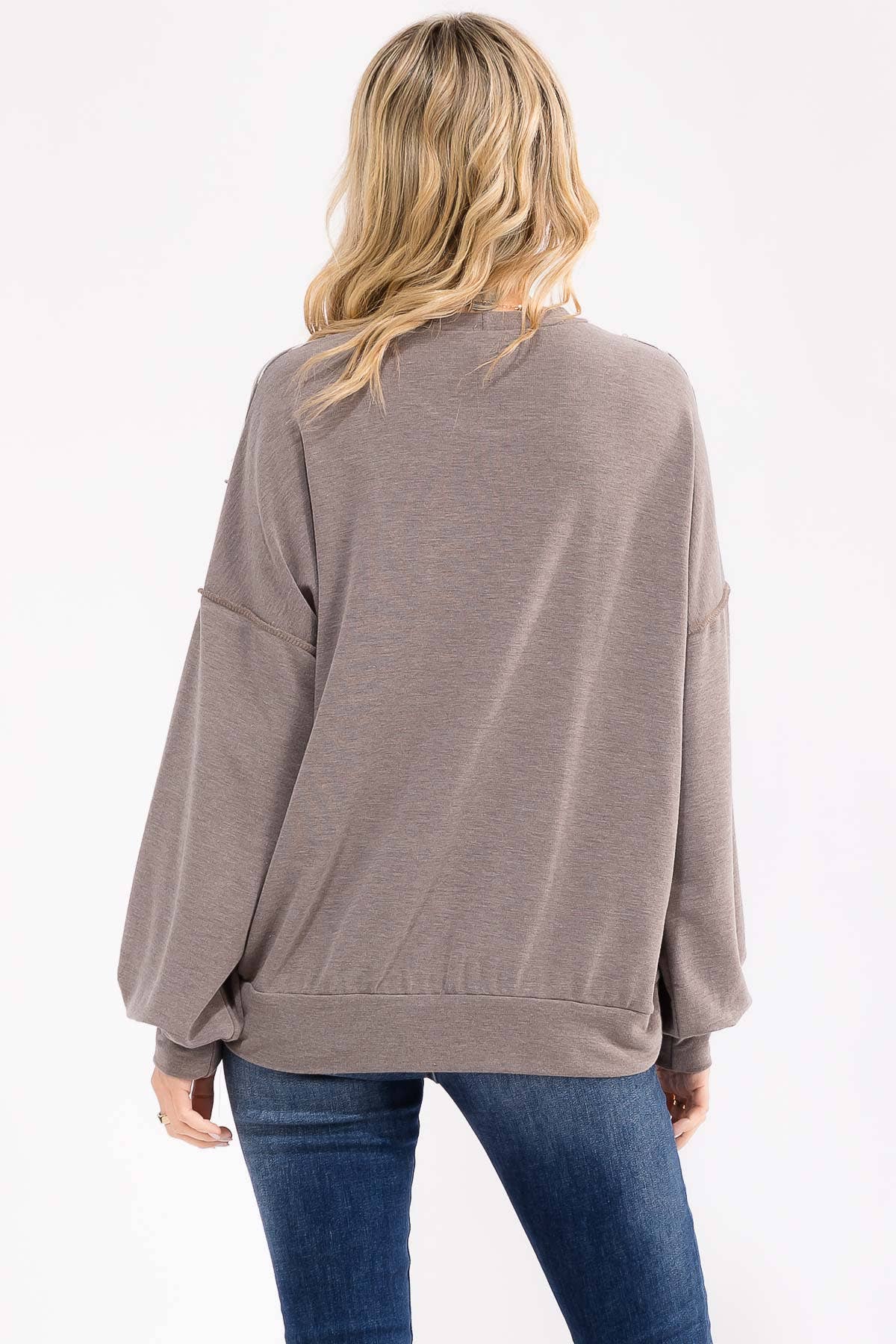 Floral Patchwork Pullover Sweatshirt