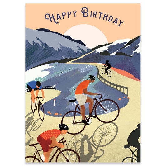 BIKING BIRTHDAY GREETING CARD 4.5 x 6.25"