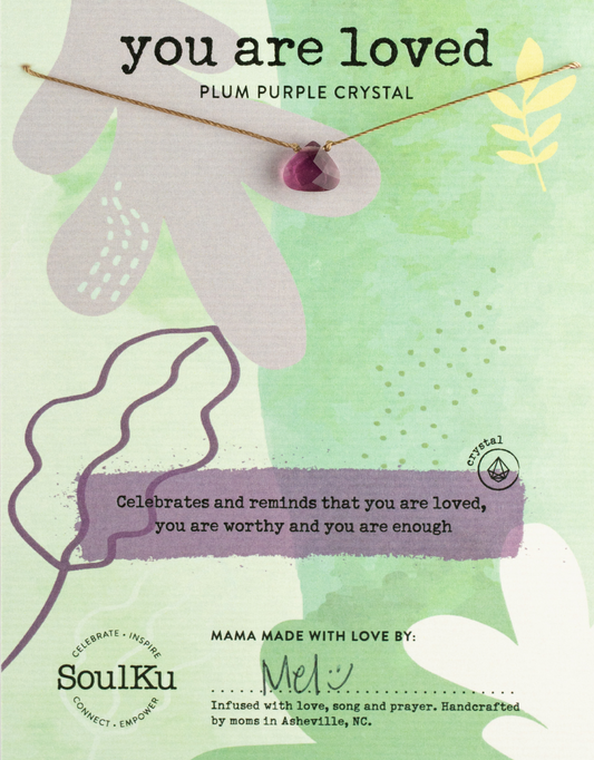 Plum Purple Soul Shine Necklace for You Are Loved