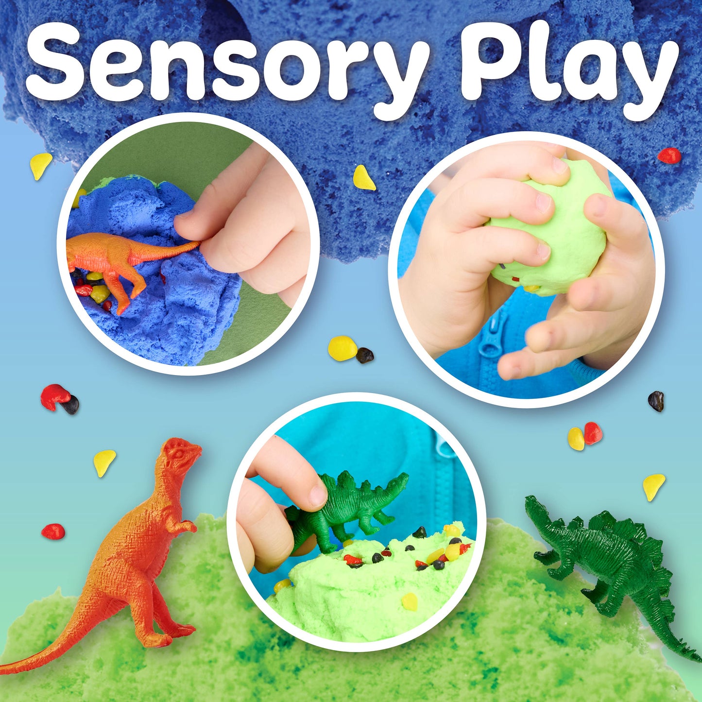 Dinosaur Theme - Sensory Mini Play Kit Jar with Cloud Clay
