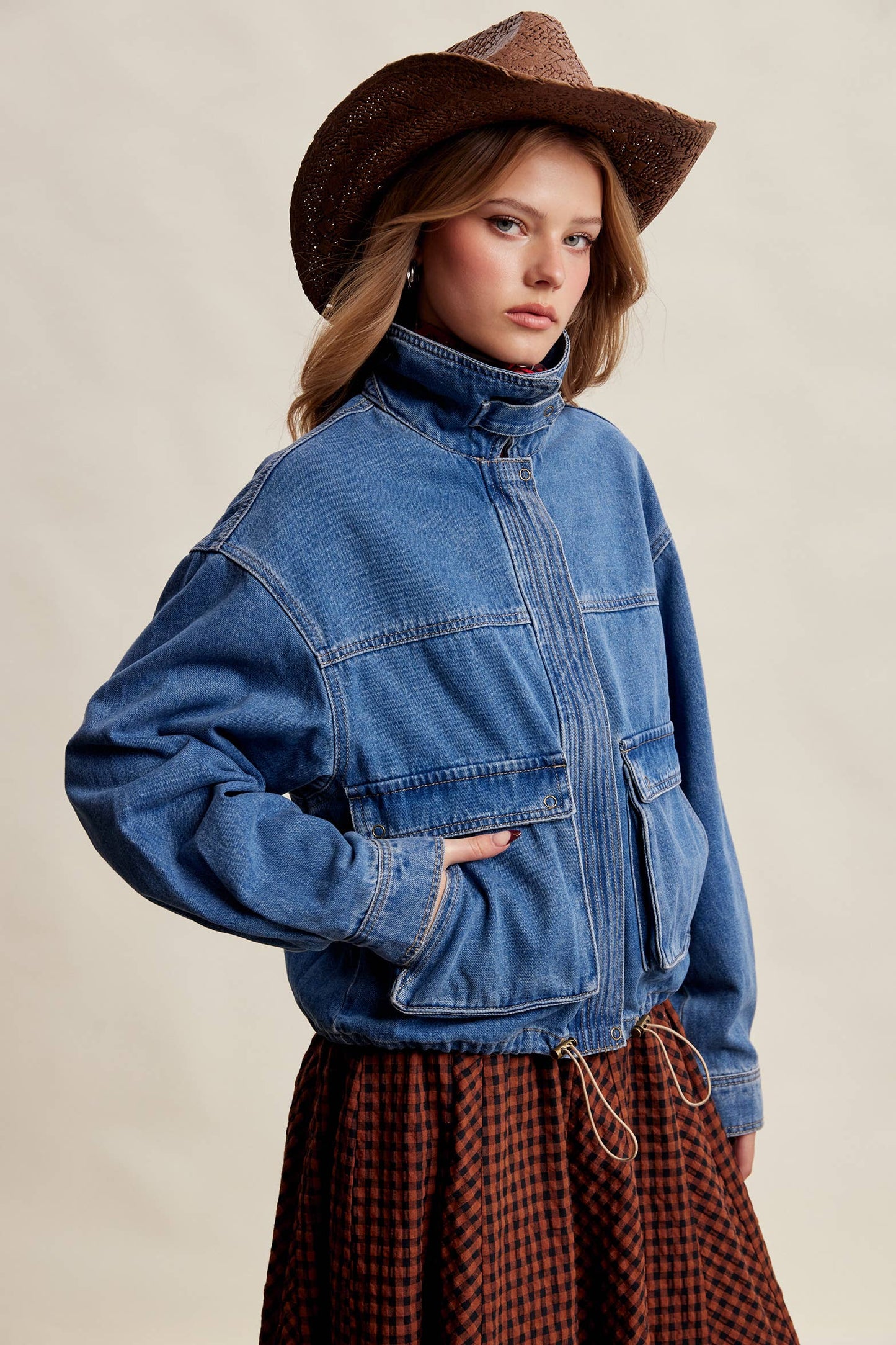 Oversized Utility Denim Jacket
