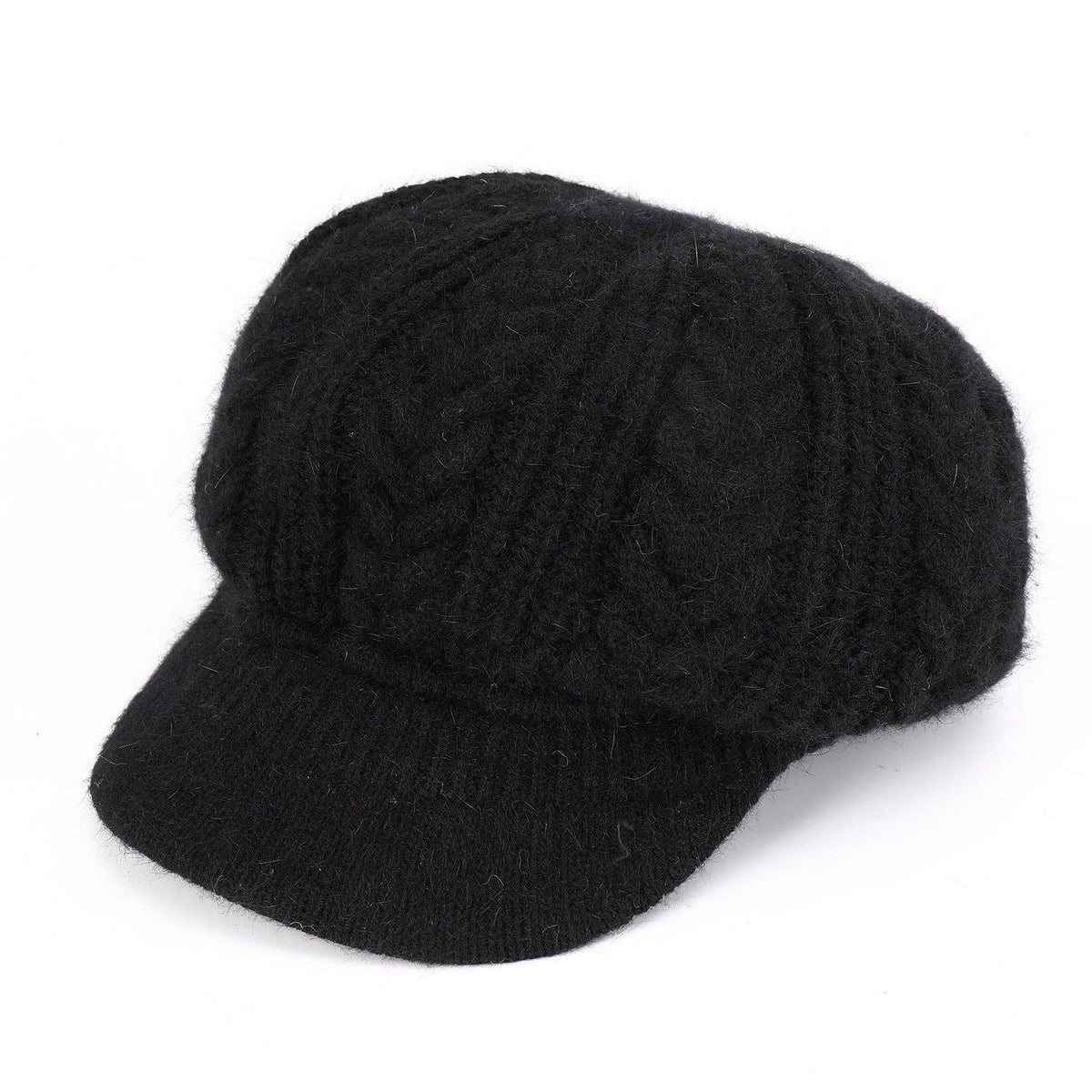 Casual Cable Knit Fleece-Lined Warm Beanie Hat