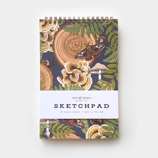 Mushroom Grove Spiral Bound Sketchpad