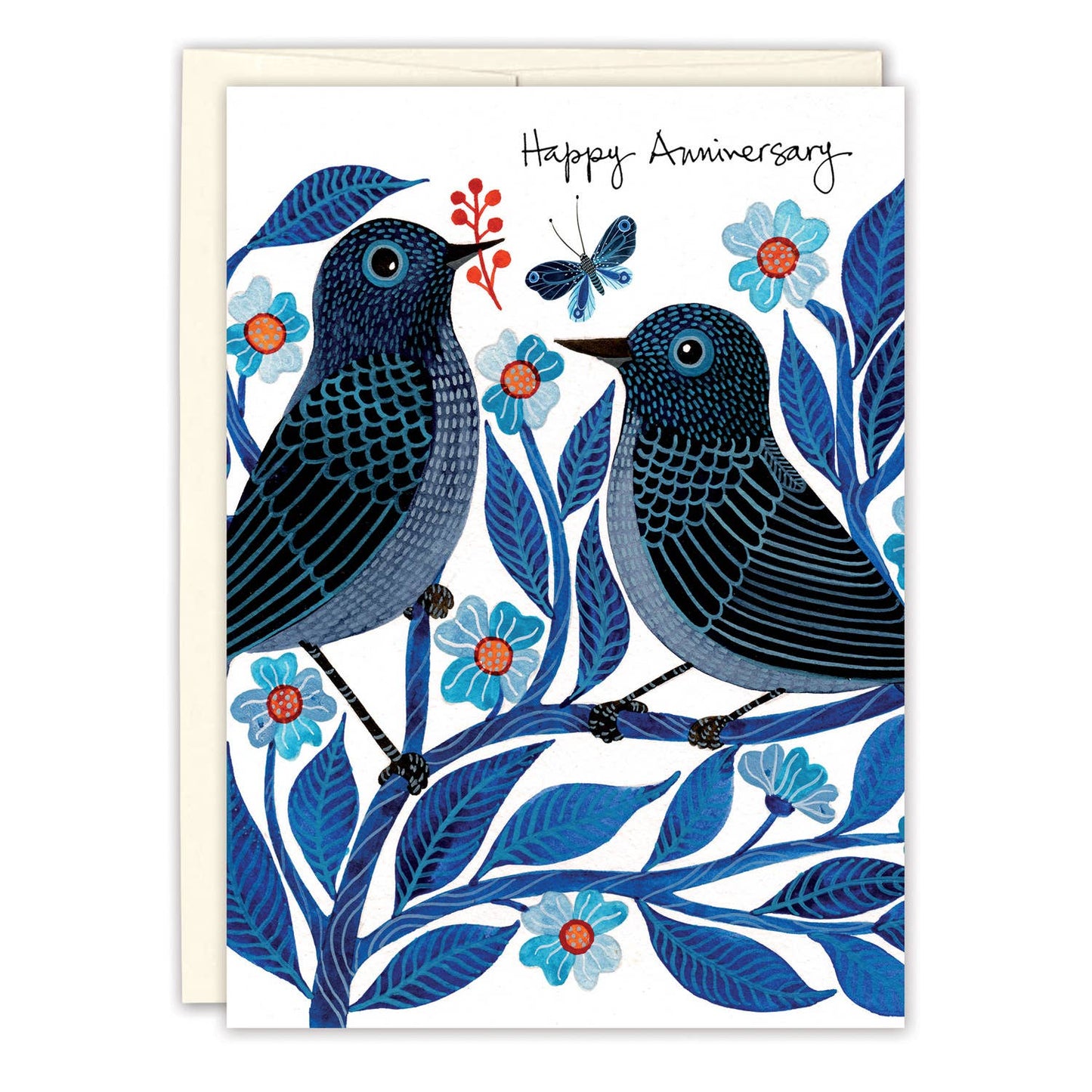 Bluebirds Anniversary Card