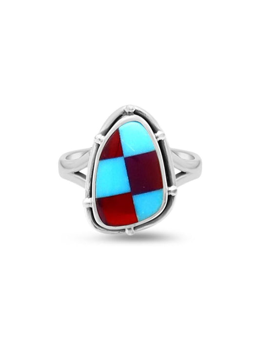 Turquoise Mosaic Ring | Size 5