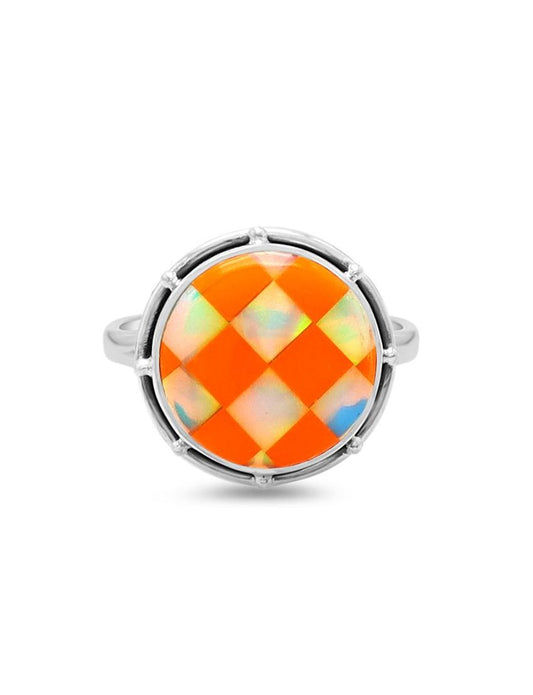 Galaxy Opal Mosaic Ring | Size 8