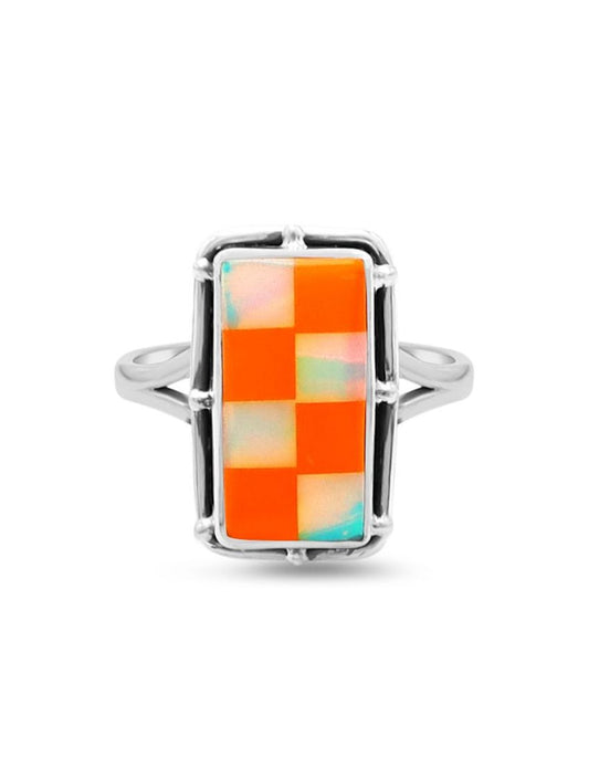 Galaxy Opal Mosaic Ring | Size 7