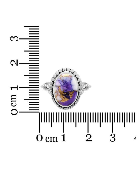 Purple Dahlia Rose Ring | Size 7