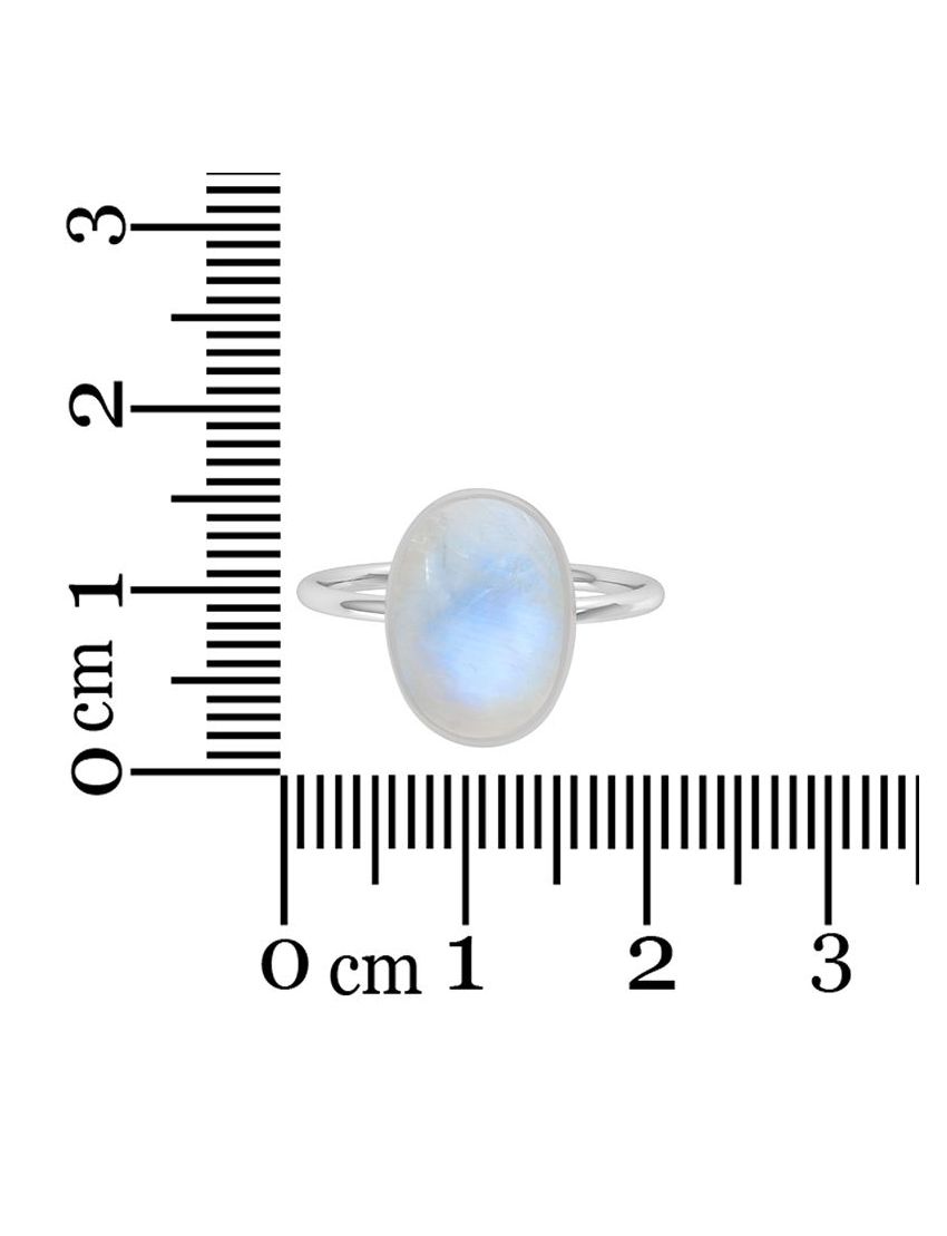 Rainbow Moonstone Ring | Size 8