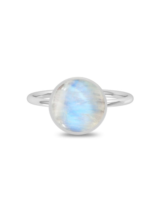 Rainbow Moonstone Ring (Multiple Sizes)